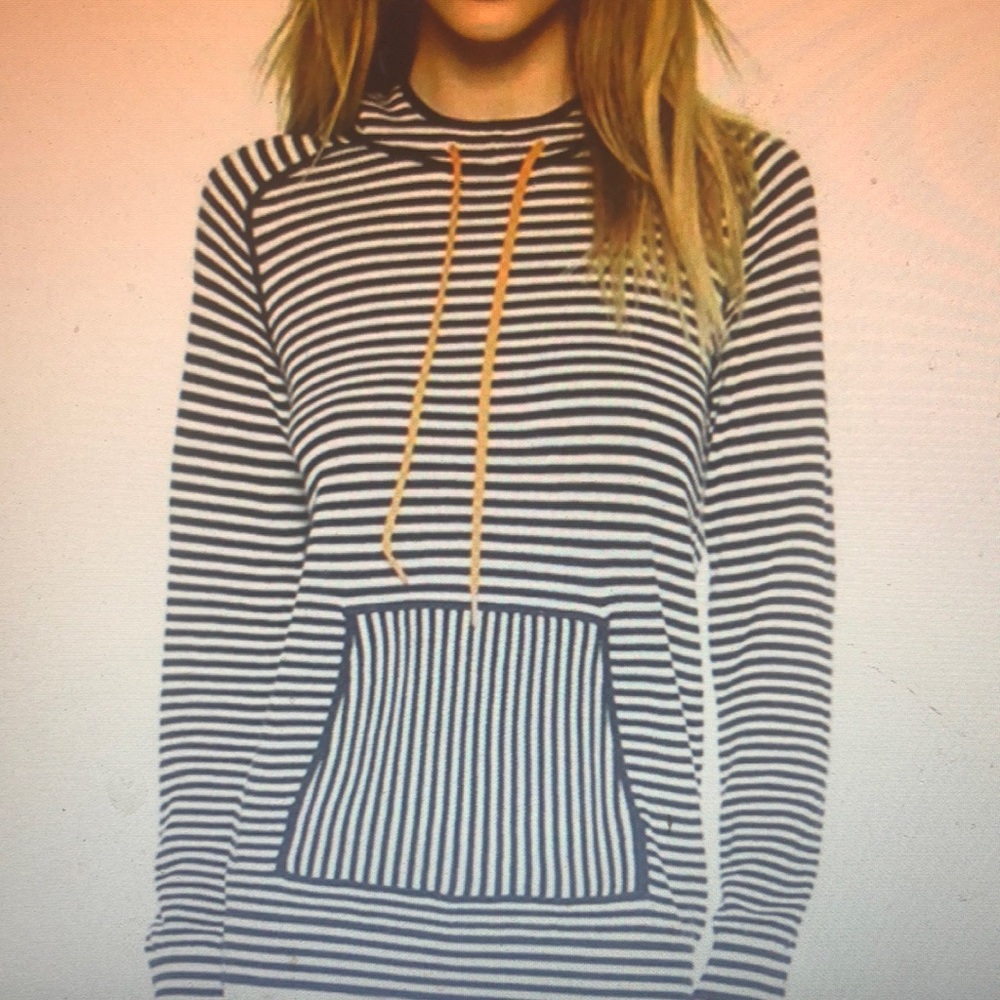 Tory Burch Geraldine hooded striped sweater size SP